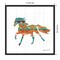 Southwestern Vibes IV Horse by Farida Zaman Canvas Art Framed
